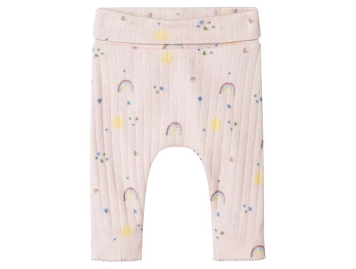 Lyserøde babybukser med regnbueprint fra Name It 13241102 Light Lilac